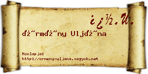 Örmény Uljána névjegykártya